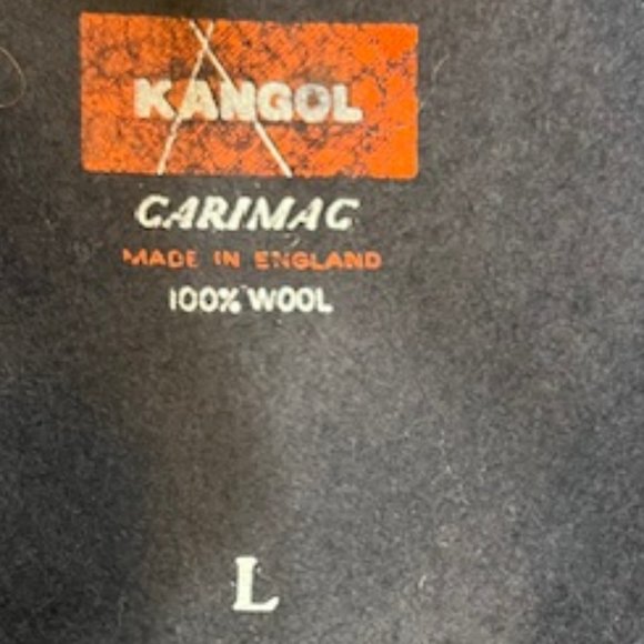 VTG Kangol Carimac Black Wool Newsboy Hat Cap Made in England Lg - Picture 11 of 12